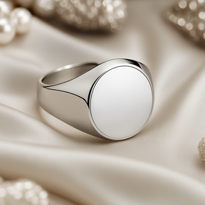 Siegelring 925 Sterling Silber rund