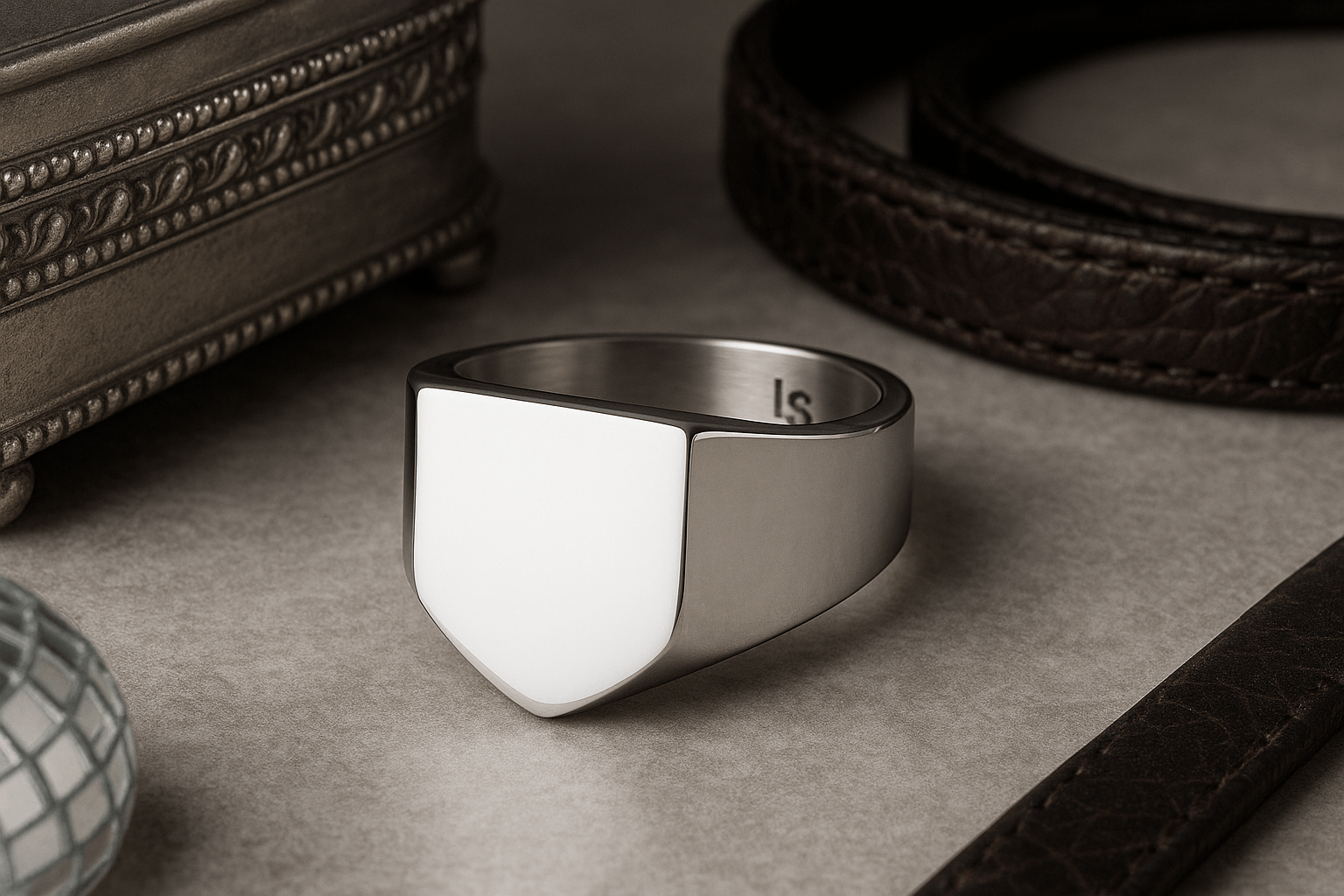 Siegelring Schildform